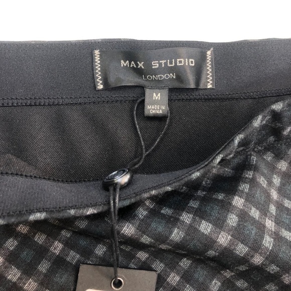Max Studio London Plaid A-Line Skirt size M - Picture 7 of 8